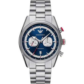EMPORIO ARMANI Racer Blue Dial Quartz Chronograph Japan watch
