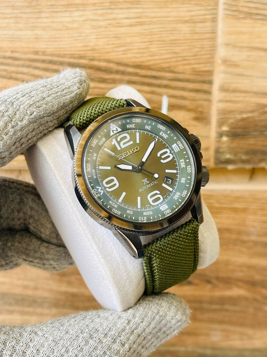 SEIKO Prospex Land Mod Men's Green Automatic Japan watch