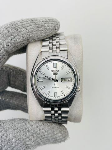 Seiko 5 Men's White Dial Automatic Japan Watch