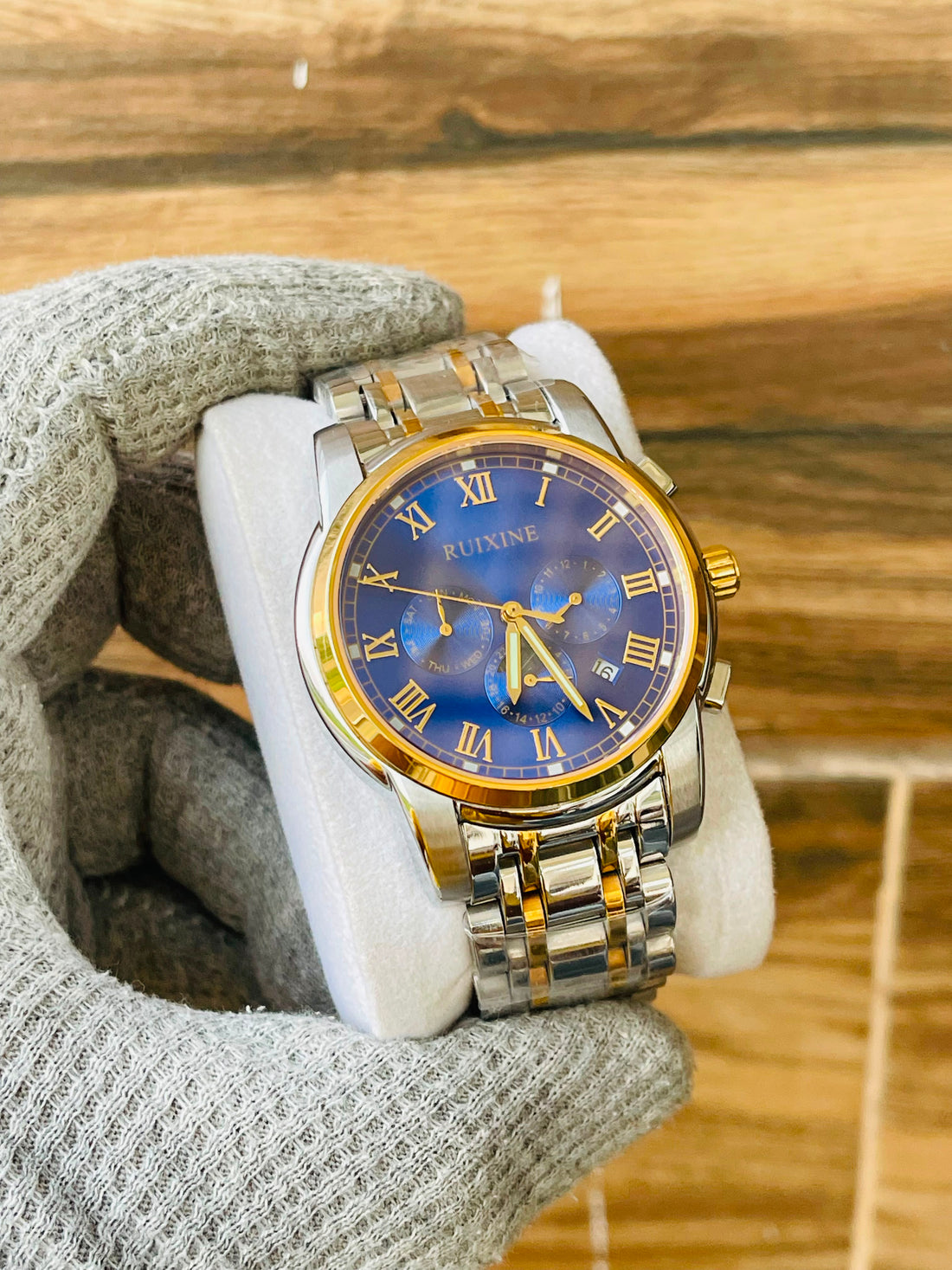 Ruixine Men's Automatic Two Tone Chronograph Watch