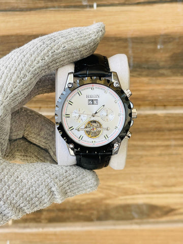Haiqin Men's Automatic Open Heart Multifunction watch