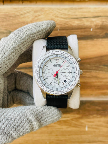 Detomaso Firenze Men's Quartz white Dial Chronograph watch