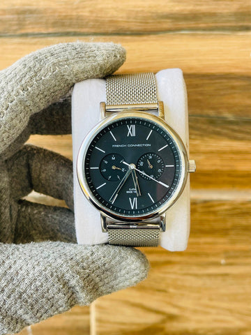 French Connection Men's Quartz Black Dial Japan watch