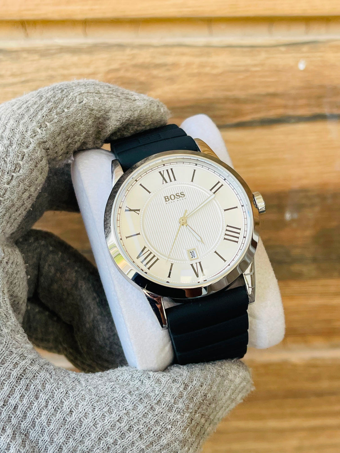 Hugo Boss Men's White Dial Quartz Japan Watch