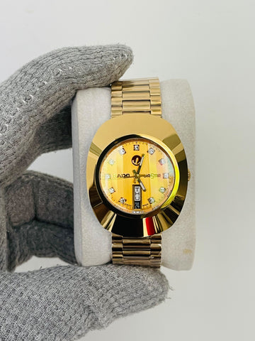 RADO Diastar Men's Automatic Swiss Golden Dial Watch
