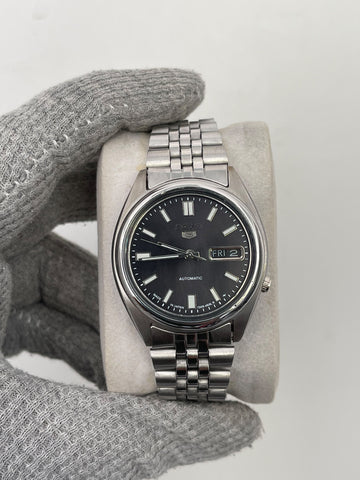 Seiko 5 Men's Black Dial Automatic Japan Watch