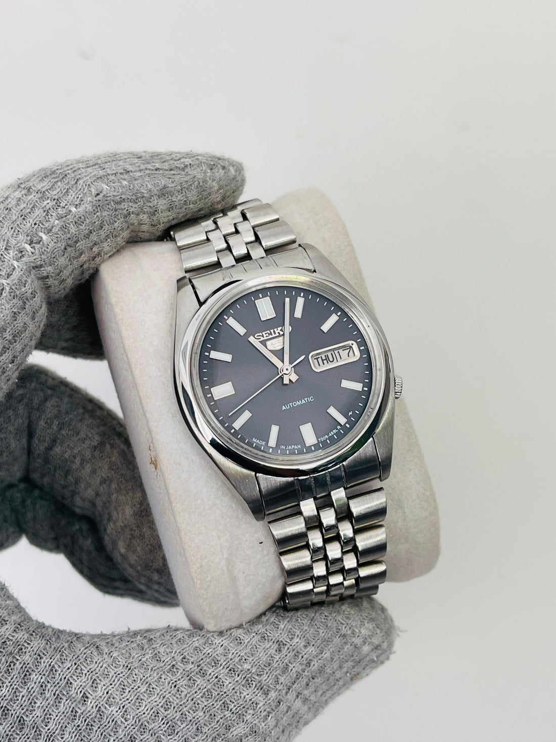 Seiko 5 Men's Black Dial Automatic Japan Watch