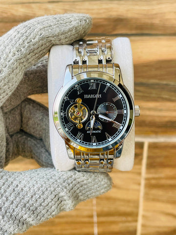 HAIQIN Men's Automatic open Heart Multifunctional Watch
