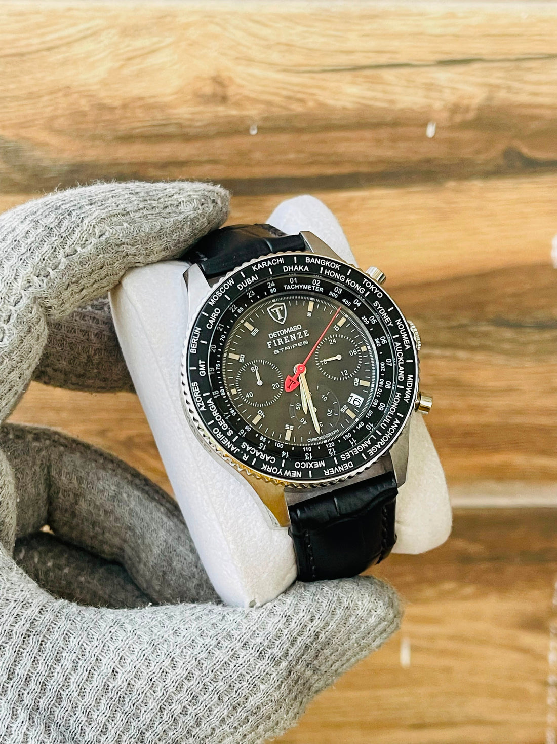 Detomaso Firenze Men's Quartz Black Dial Chronograph watch