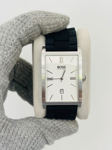 HUGO BOSS Men's Quartz Tank White Dial Japan Watch
