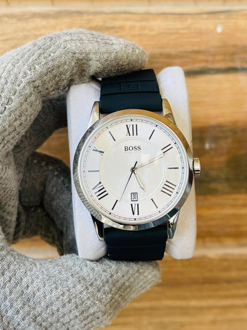 Hugo Boss Men's White Dial Quartz Japan Watch