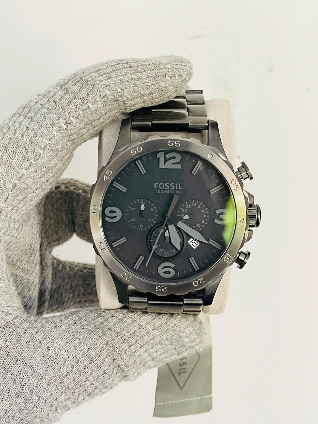 Fossil Nate Men's Chronograph Quartz Black Dial Japan watch