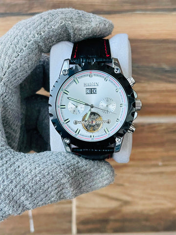 Haiqin Men's Automatic Open Heart Multifunction watch