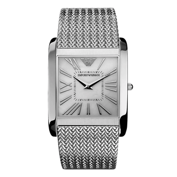 EMPORIO ARMANI Men's white Quartz Rectangular Japan watch