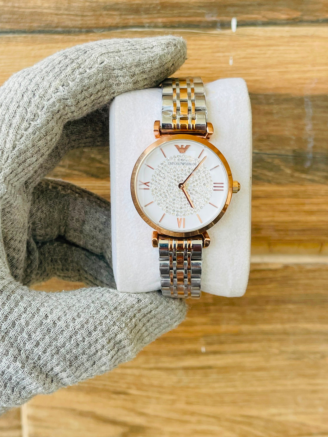 Emporio Armani women's Quartz Two Tone Japan Watch AR-1926