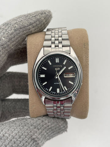 Seiko 5 Men's Black Dial Automatic Japan Watch