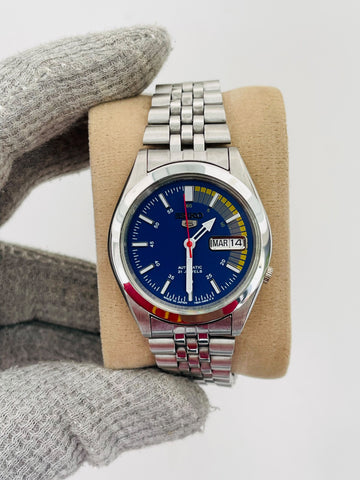 Seiko 5 Racer Men's Blue Dial Automatic Japan watch 7S26