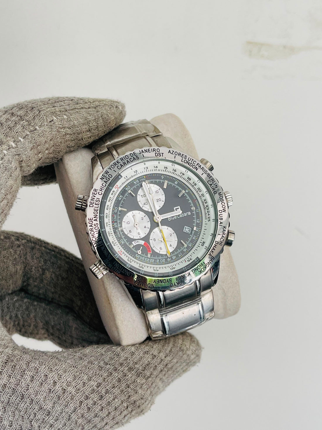 Blue Cabana Men's Chronograph Black Dial Japan watch