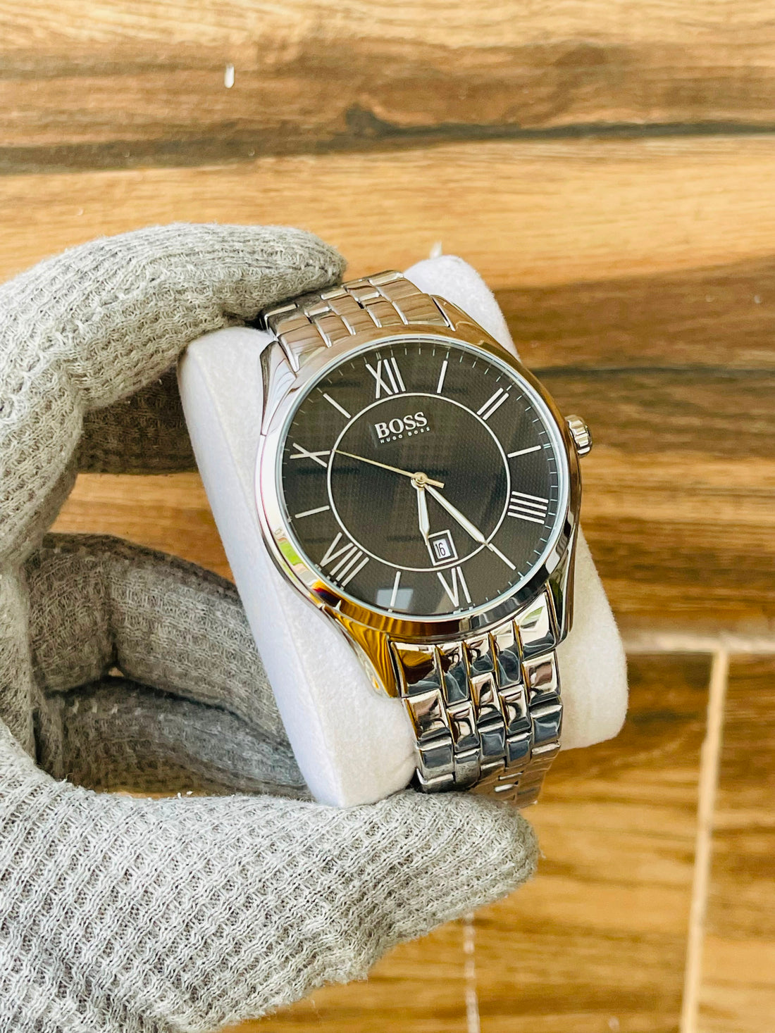 Hugo Boss Men's Black Texture Dial Quartz Japan Watch