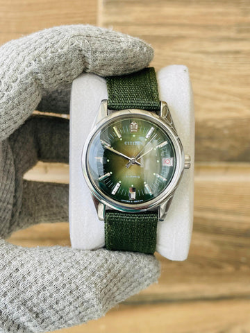 Vintage CITIZEN Men's Automatic Green Dial Japan Watch