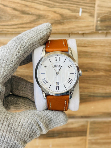 Hugo Boss Men's White Dial Quartz Japan watch