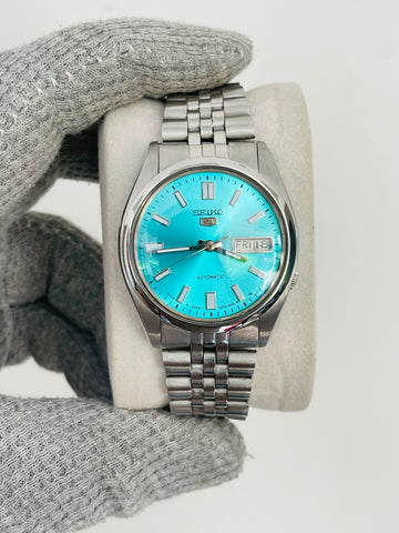 Seiko 5 Men's Tiffany Dial Automatic Japan Watch
