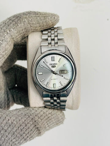 Seiko 5 Men's White Dial Automatic Japan Watch