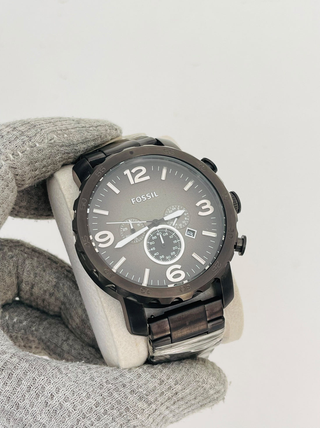 FOSSIL Nate Men's Chronograph Quartz Smoke Dial Japan Watch