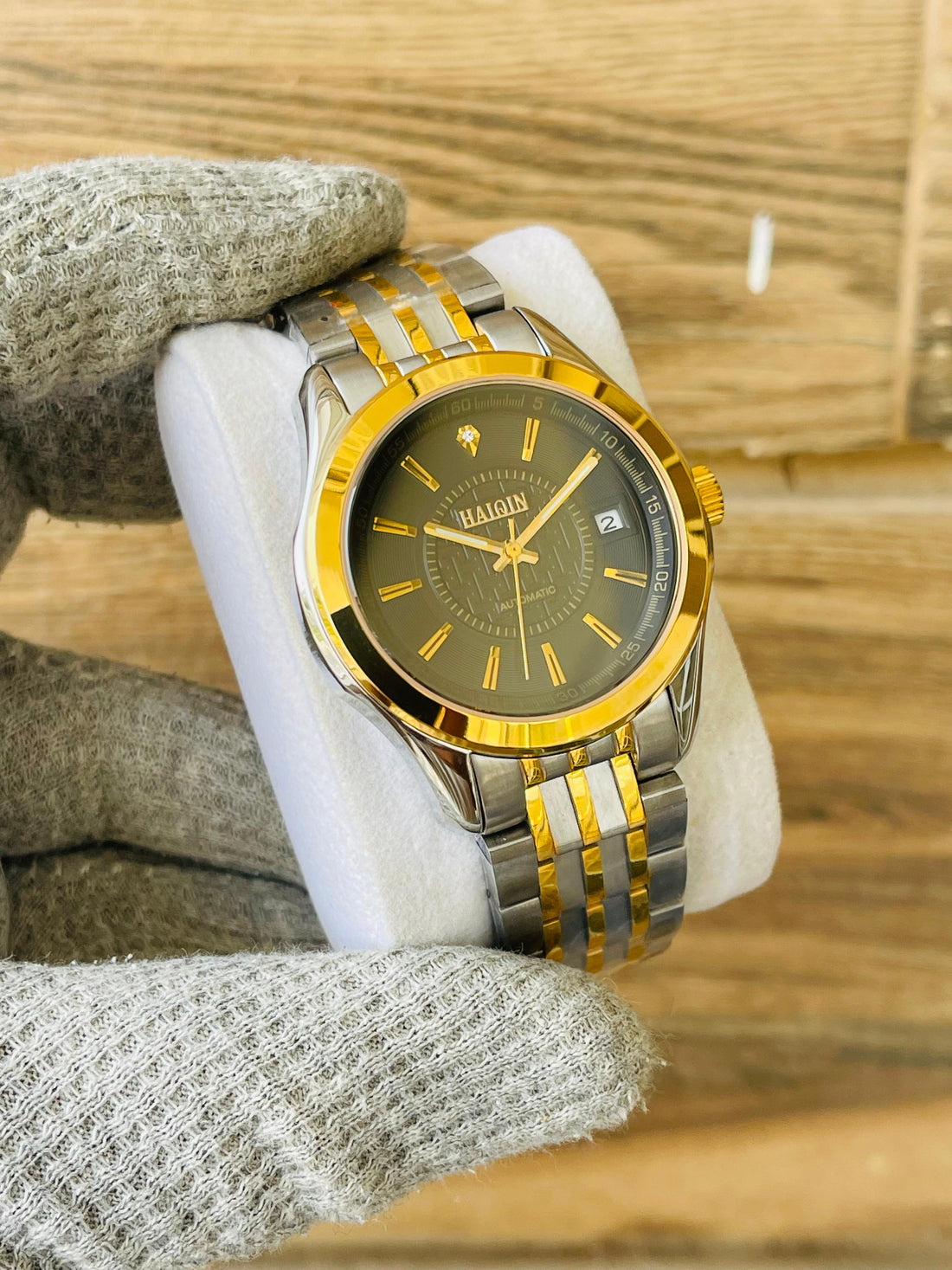 Haiqin Men's Automatic Tow Tone Watch