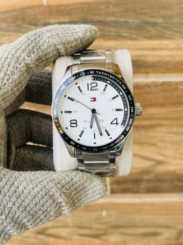 Tommy Hilfiger Men's Quartz White Dial Japan Watch