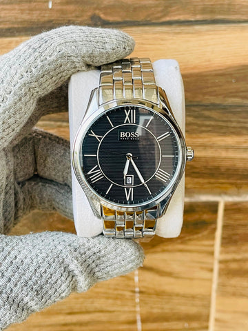 Hugo Boss Men's Black Texture Dial Quartz Japan Watch
