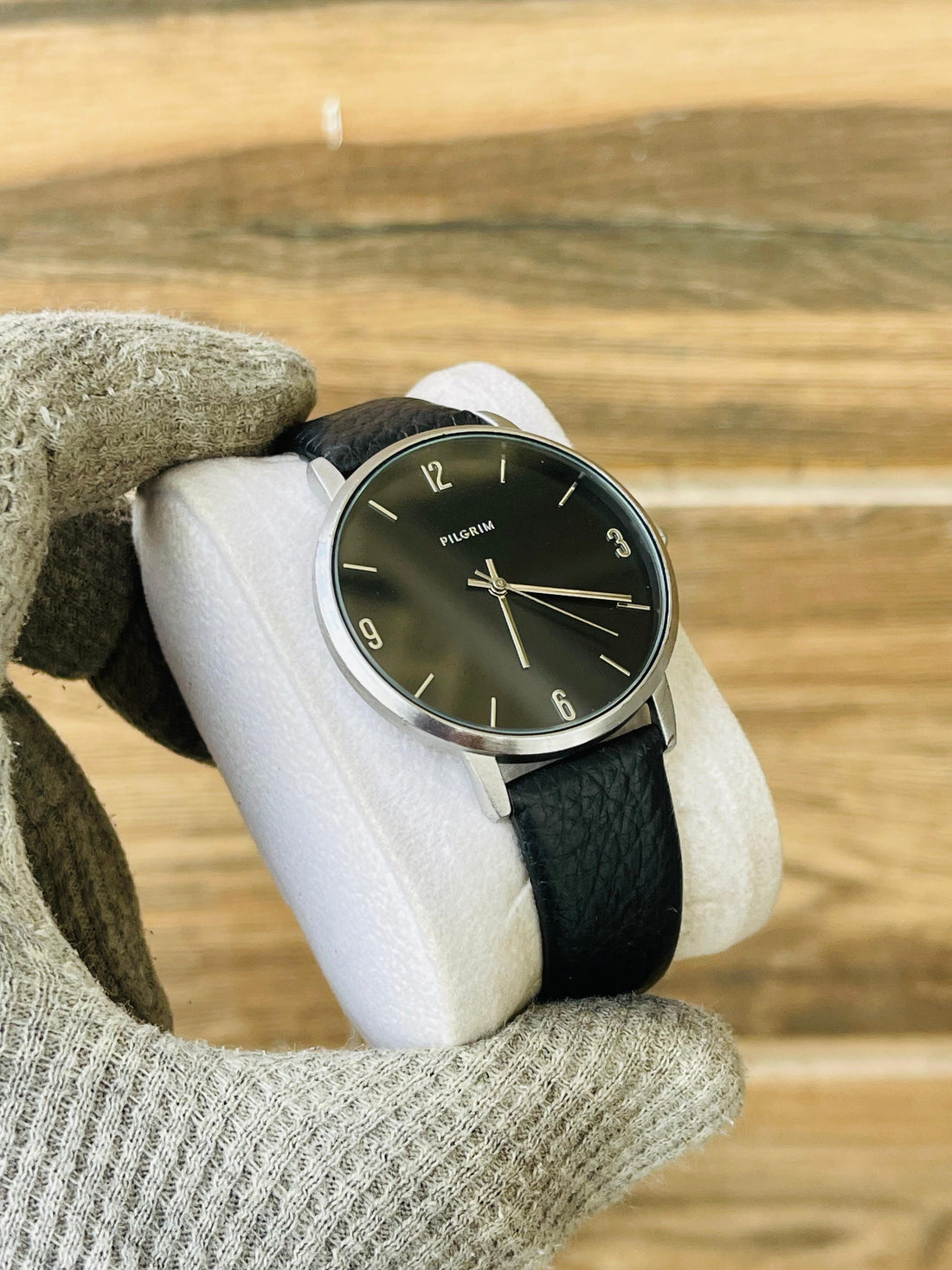 Pilgrim Men's Quartz Black Dial Dress Japan Watch